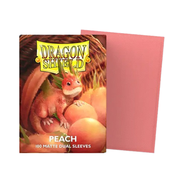 100 POCHETTES DRAGON SHIELD – DUAL MATTE – PEACH