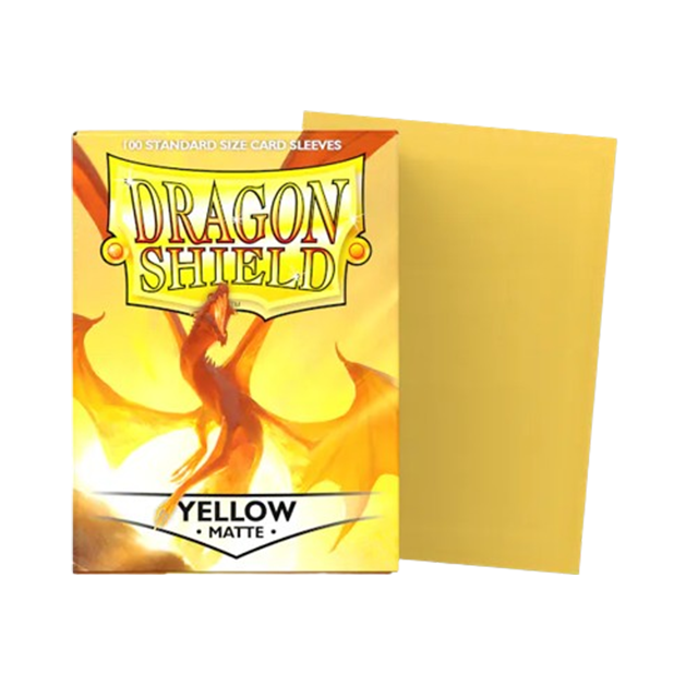 100 POCHETTES DRAGON SHIELD – MATTE – JAUNE