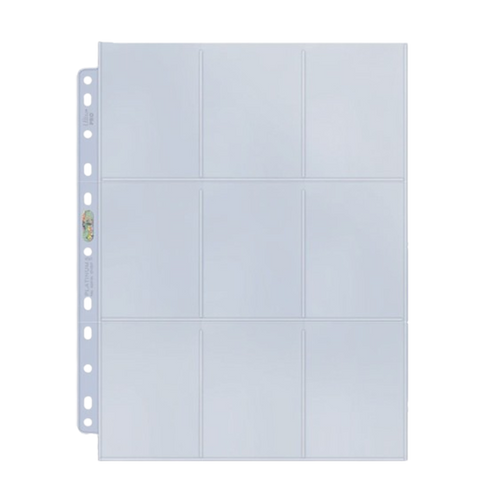 100 Feuilles de classeur - Ultra-Pro - 9 Cases - Platinium