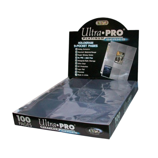 100 Feuilles de classeur - Ultra-Pro - 9 Cases - Platinium